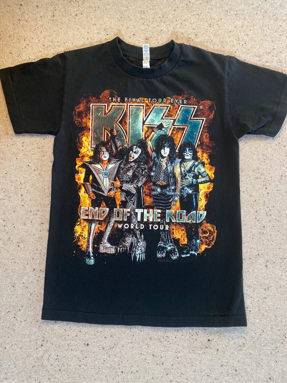Kiss End of the Road World Tour Tshirt Mens Small Black 2019